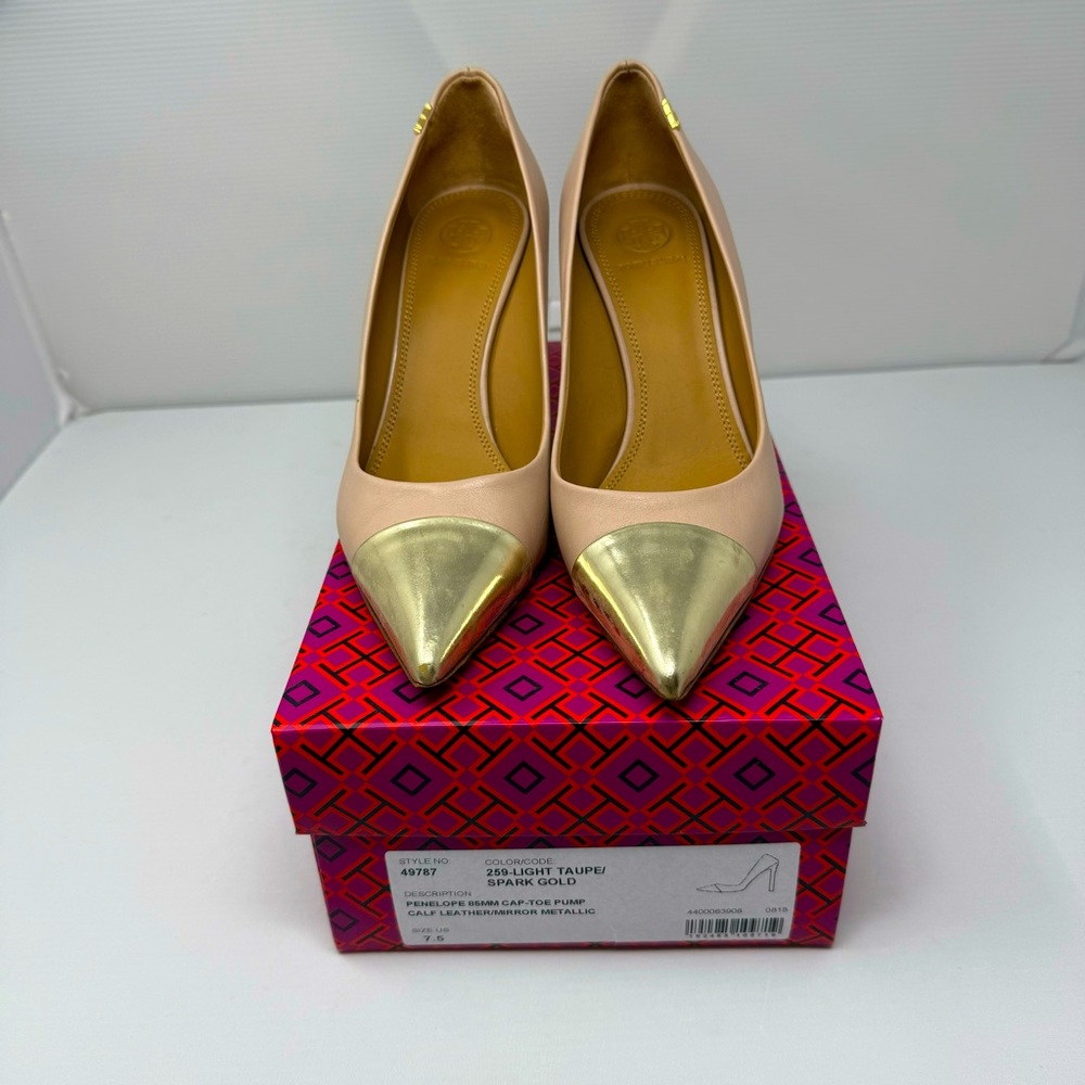 Tory Burch Penelope 85mm Captoe Pump - US7.5